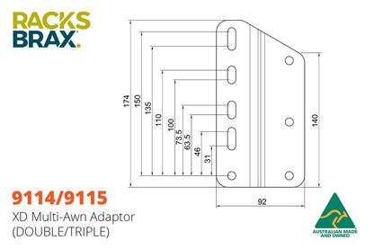 RacksBrax - XD MULTI-AWN Adaptor (Double - 9114)